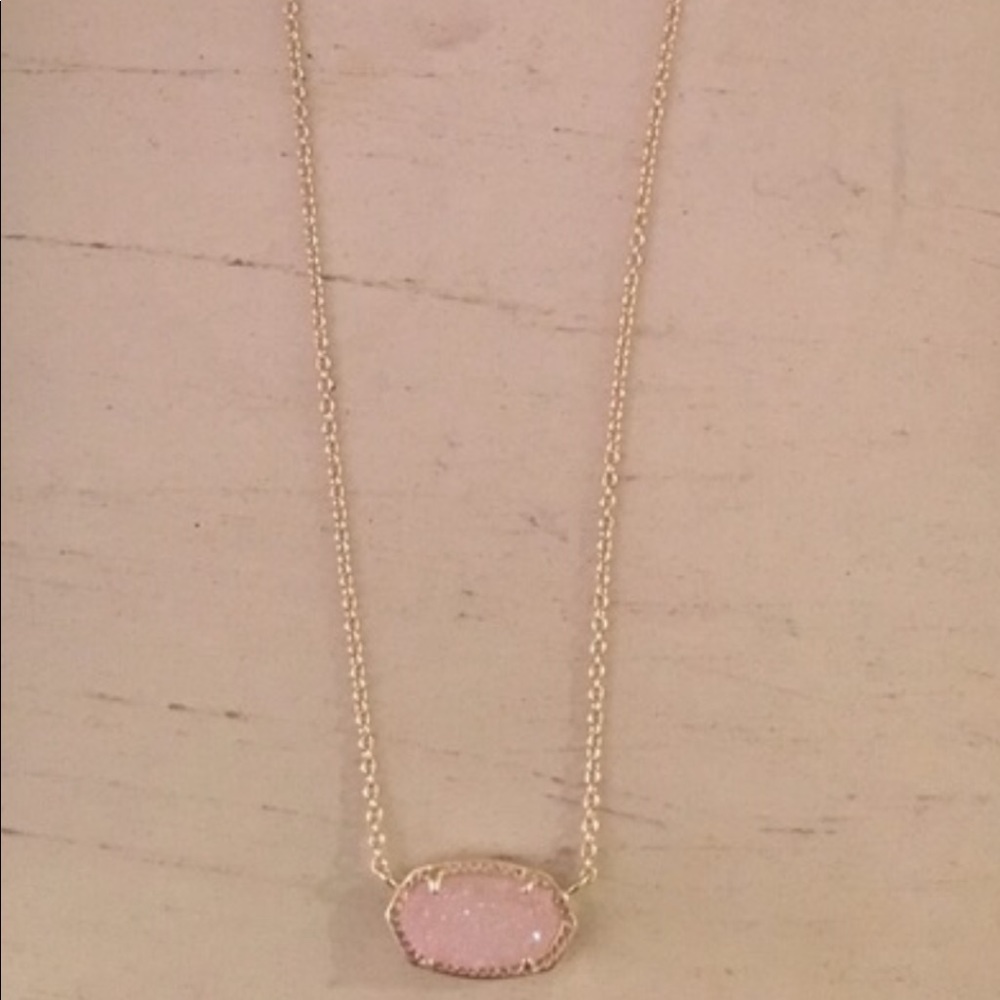 Kendra Scott, brand new light pink w/ silver chain